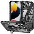 For iPhone 16 Pro TPU + PC Lens Protection Phone Case with Ring Holder(Black) - iPhone 16 Pro Cases by PMC TechLife | Online Shopping South Africa | PMC TechLife | Buy Now Pay Later Mobicred