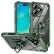 For iPhone 16 TPU + PC Lens Protection Phone Case with Ring Holder(Green) - iPhone 16 Cases by PMC TechLife | Online Shopping South Africa | PMC TechLife | Buy Now Pay Later Mobicred
