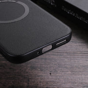 For Google Pixel 9 Magsafe Magnetic Ring Leather Texture Phone Case(Green)