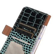 For iPhone 16 Pro Max Crocodile Top Layer Cowhide Leather Phone Case(Green)