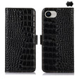 For iPhone 16e Crocodile Top Layer Cowhide Leather Phone Case(Black) - iPhone 16e Cases by PMC TechLife | Online Shopping South Africa | PMC TechLife | Buy Now Pay Later Mobicred