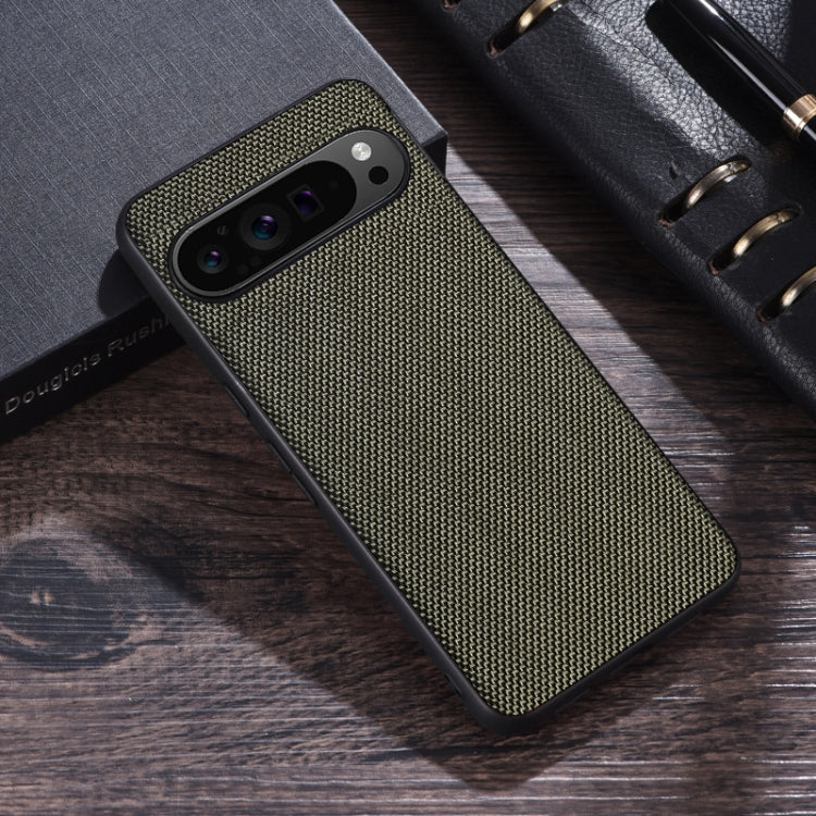 For Google Pixel 9 Nylon Cloth Texture Shockproof PC+TPU Phone Case(Green)