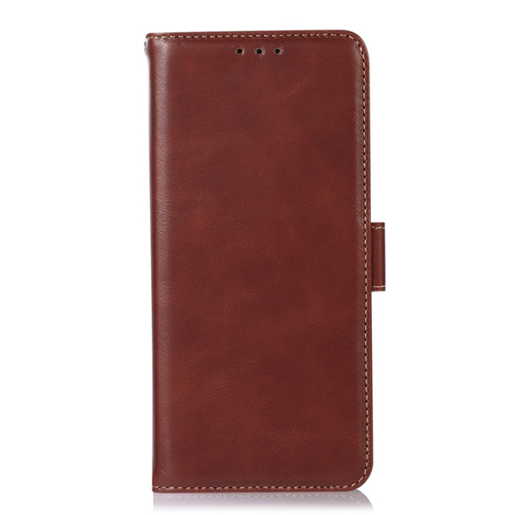 For iPhone 16 Pro Crazy Horse Top Layer Cowhide Leather Phone Case(Brown)