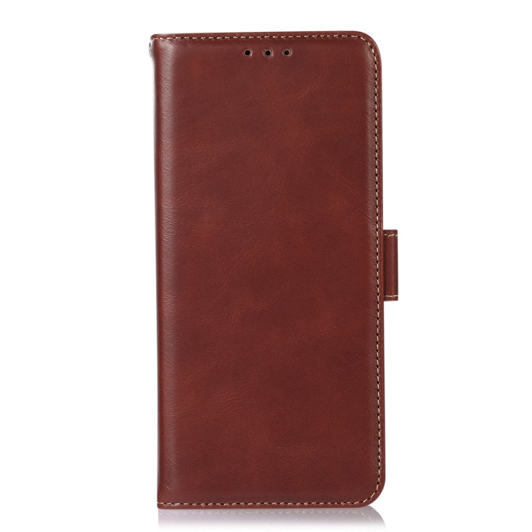 For iPhone 16 Pro Crazy Horse Top Layer Cowhide Leather Phone Case(Brown)