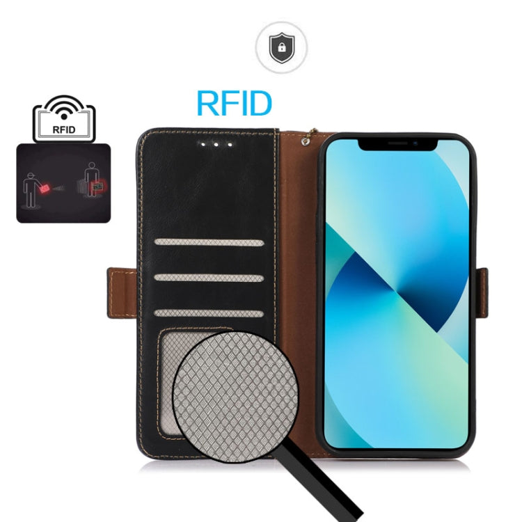 For iPhone 16 Plus Crazy Horse Top Layer Cowhide Leather Phone Case(Black)
