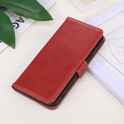 For iPhone 16 Plus Crazy Horse Top Layer Cowhide Leather Phone Case(Red)