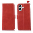 For iPhone 16 Crazy Horse Top Layer Cowhide Leather Phone Case(Red) - iPhone 16 Cases by PMC TechLife | Online Shopping South Africa | PMC TechLife | Buy Now Pay Later Mobicred