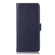 For iPhone 17 Pro Crazy Horse Top Layer Cowhide Leather Phone Case(Blue)