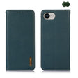 For iPhone 16e KHAZNEH Nappa Top Layer Cowhide Leather Phone Case(Green) - iPhone 16e Cases by PMC TechLife | Online Shopping South Africa | PMC TechLife | Buy Now Pay Later Mobicred
