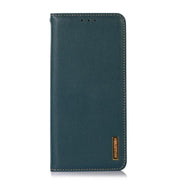 For iPhone 16e KHAZNEH Nappa Top Layer Cowhide Leather Phone Case(Green)