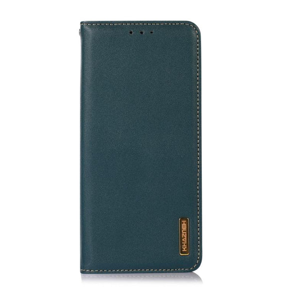 For iPhone 16e KHAZNEH Nappa Top Layer Cowhide Leather Phone Case(Green)