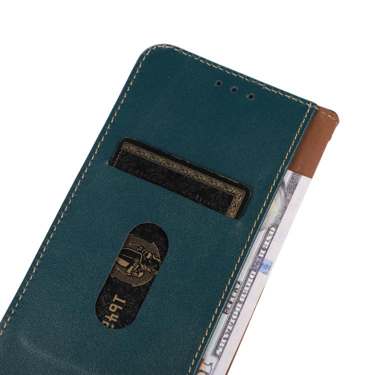 For iPhone 16e KHAZNEH Nappa Top Layer Cowhide Leather Phone Case(Green)