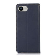 For iPhone 16e KHAZNEH Nappa Top Layer Cowhide Leather Phone Case(Blue)