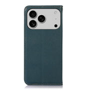 For iPhone 17 Pro Max KHAZNEH Nappa Top Layer Cowhide Leather Phone Case(Green)