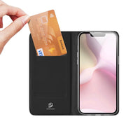 For iPhone 16e DUX DUCIS Skin Pro Series Flip Leather Phone Case(Black)