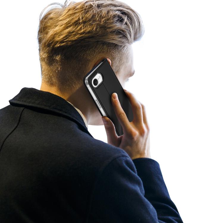 For iPhone 16e DUX DUCIS Skin Pro Series Flip Leather Phone Case(Black)