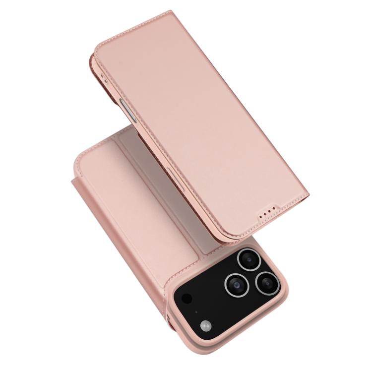 For iPhone 17 Pro Max DUX DUCIS Skin Pro Series Flip Leather Phone Case(Rose Gold)