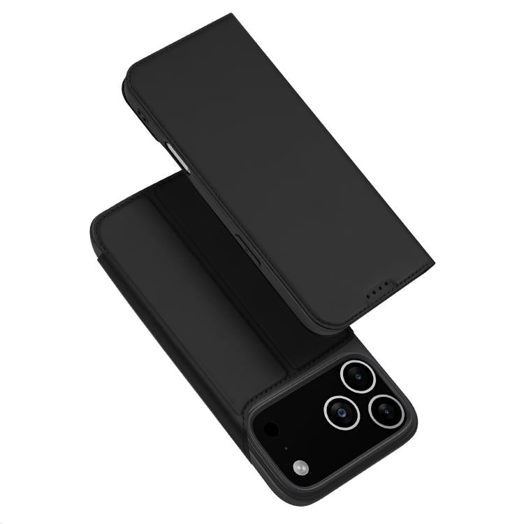 For iPhone 17 Pro DUX DUCIS Skin Pro Series Flip Leather Phone Case(Black)