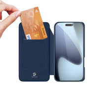 For iPhone 17 Pro DUX DUCIS Skin Pro Series Flip Leather Phone Case(Blue)
