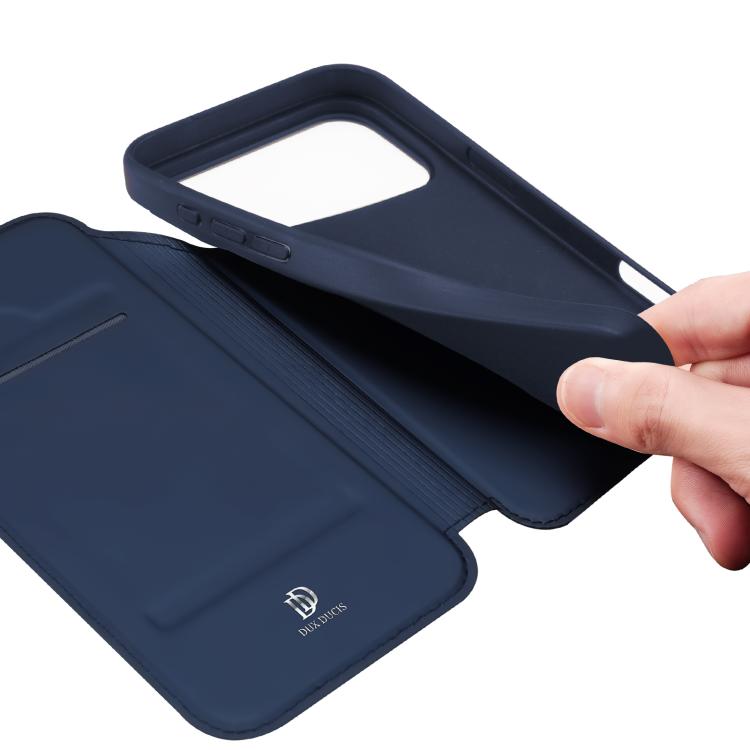For iPhone 17 Pro DUX DUCIS Skin Pro Series Flip Leather Phone Case(Blue)