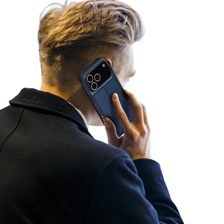 For iPhone 17 Pro DUX DUCIS Skin Pro Series Flip Leather Phone Case(Blue)