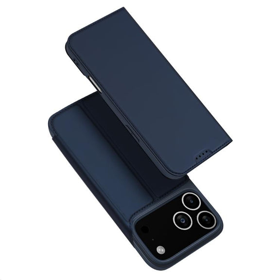 For iPhone 17 Pro DUX DUCIS Skin Pro Series Flip Leather Phone Case(Blue)