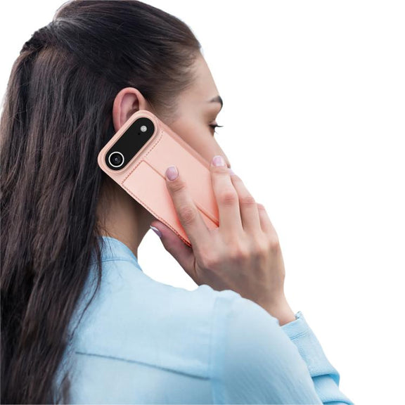 For iPhone 17 Air DUX DUCIS Skin Pro Series Flip Leather Phone Case(Rose Gold)