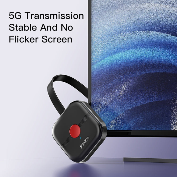 Yesido TV10 HD Wireless Screen Display Receiver, Specification:5G+4K(Black)