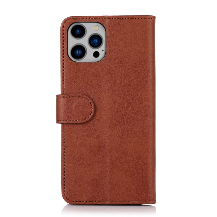 For iPhone 16 Pro Cow Texture Leather Phone Case(Brown)