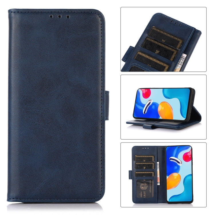 For iPhone 16 Plus Cow Texture Leather Phone Case(Blue)