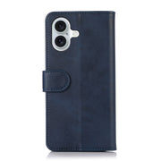 For iPhone 16 Plus Cow Texture Leather Phone Case(Blue)