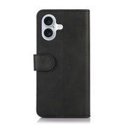 For iPhone 16 Cow Texture Leather Phone Case(Black)