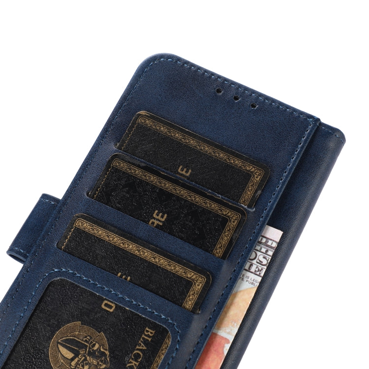For iPhone 16 Cow Texture Leather Phone Case(Blue)