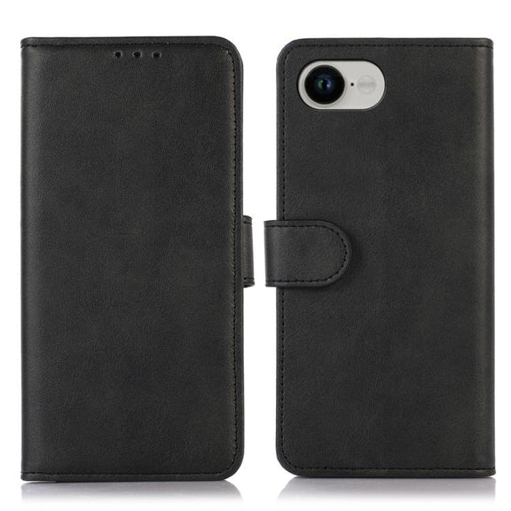 For iPhone 16e Cow Texture Leather Phone Case(Black)