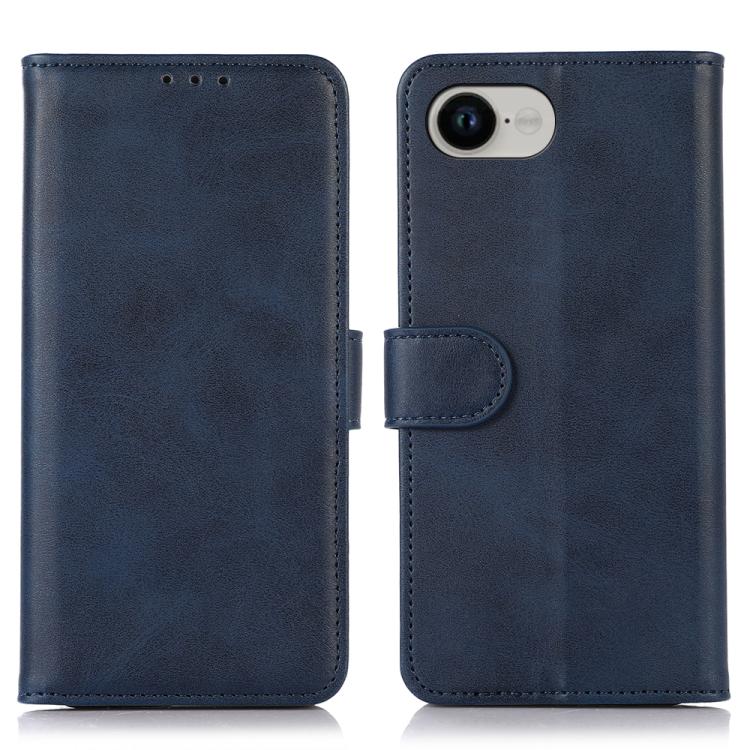 For iPhone 16e Cow Texture Leather Phone Case(Blue)