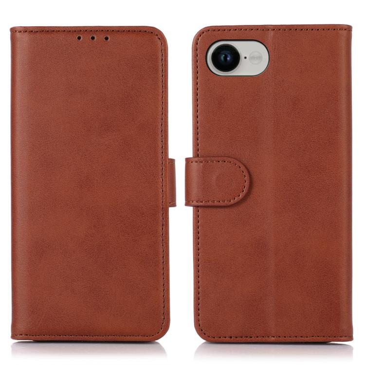 For iPhone 16e Cow Texture Leather Phone Case(Brown)