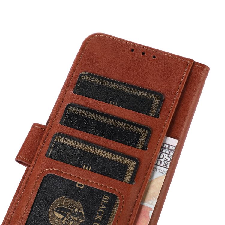 For iPhone 16e Cow Texture Leather Phone Case(Brown)