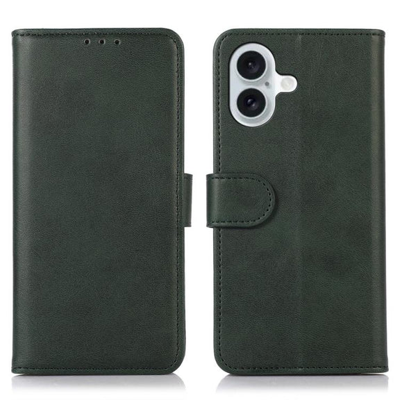 For iPhone 17 Cow Texture Leather Phone Case(Green)