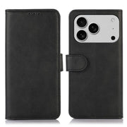 For iPhone 17 Pro Cow Texture Leather Phone Case(Black)