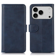 For iPhone 17 Pro Cow Texture Leather Phone Case(Blue)