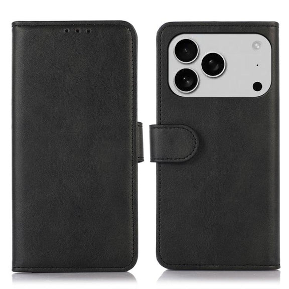 For iPhone 17 Pro Max Cow Texture Leather Phone Case(Black)