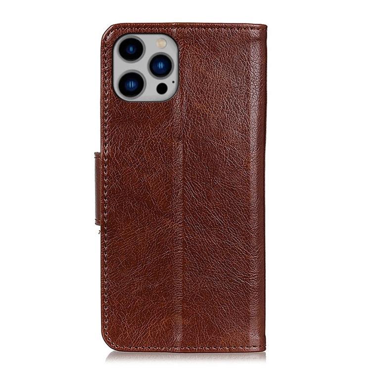 For iPhone 16 Pro Nappa Texture Leather Case(Brown)