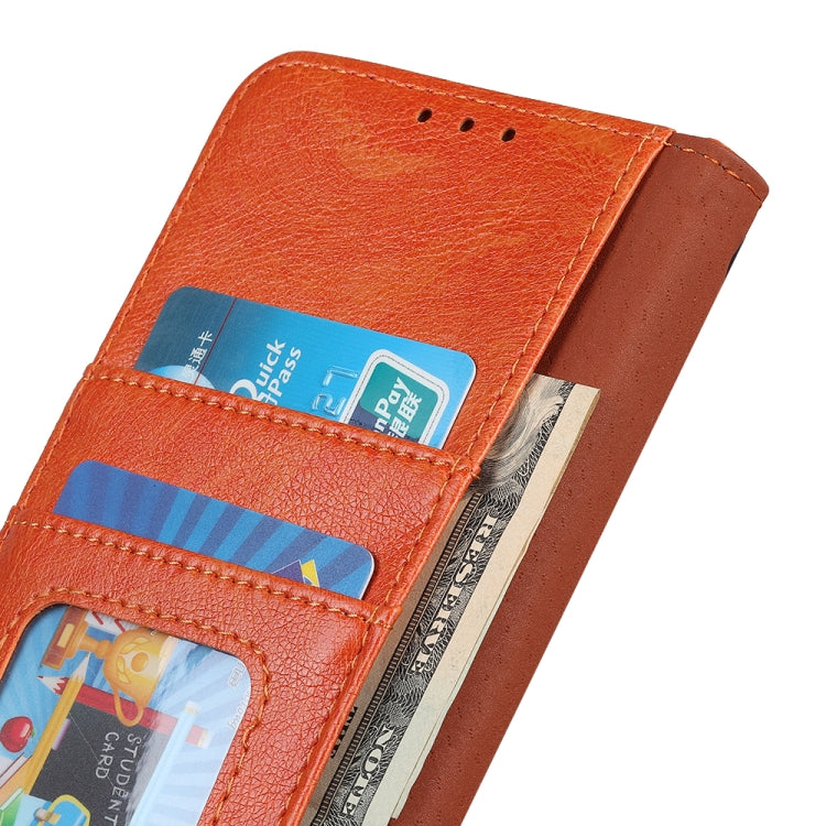 For iPhone 16 Nappa Texture Leather Case(Orange)