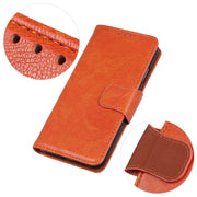 For iPhone 16e Nappa Texture Leather Case(Orange)