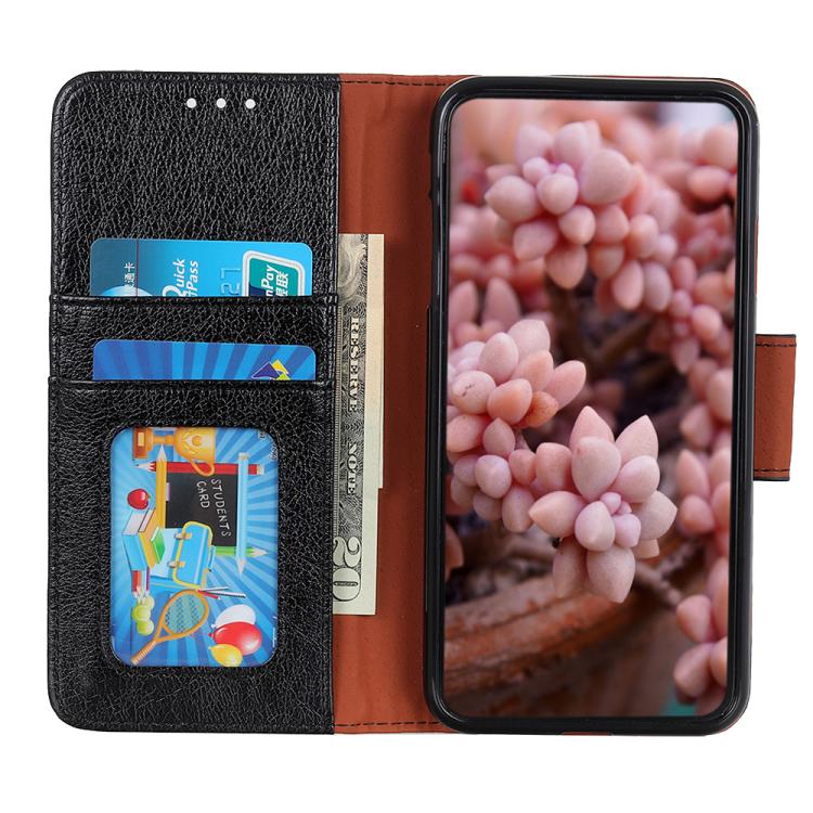 For iPhone 16e Nappa Texture Leather Case(Black)