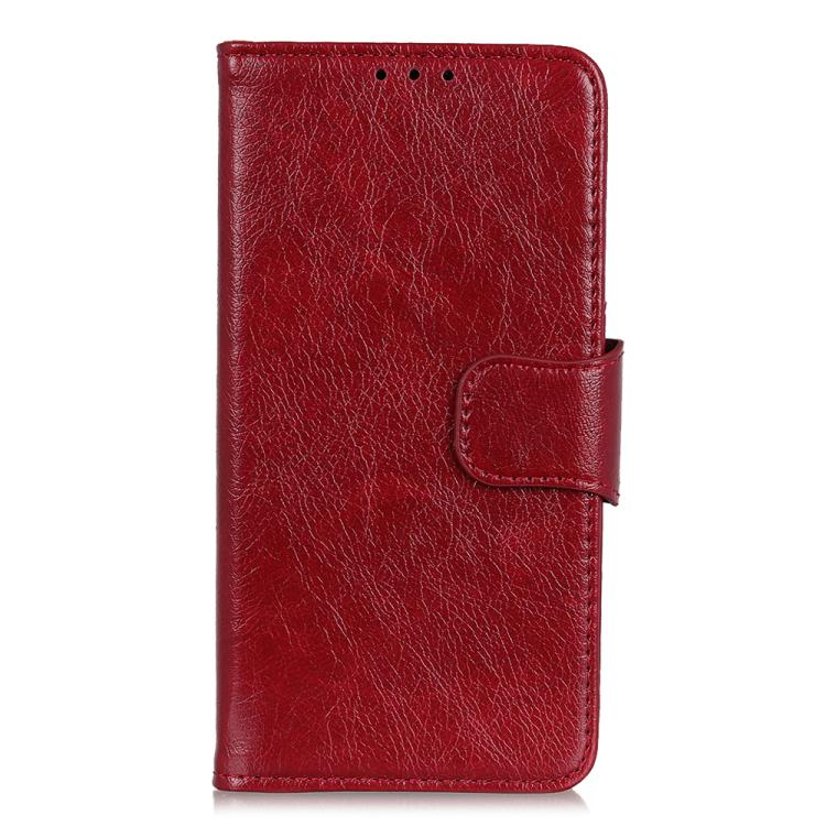 For iPhone 16e Nappa Texture Leather Case(Red)