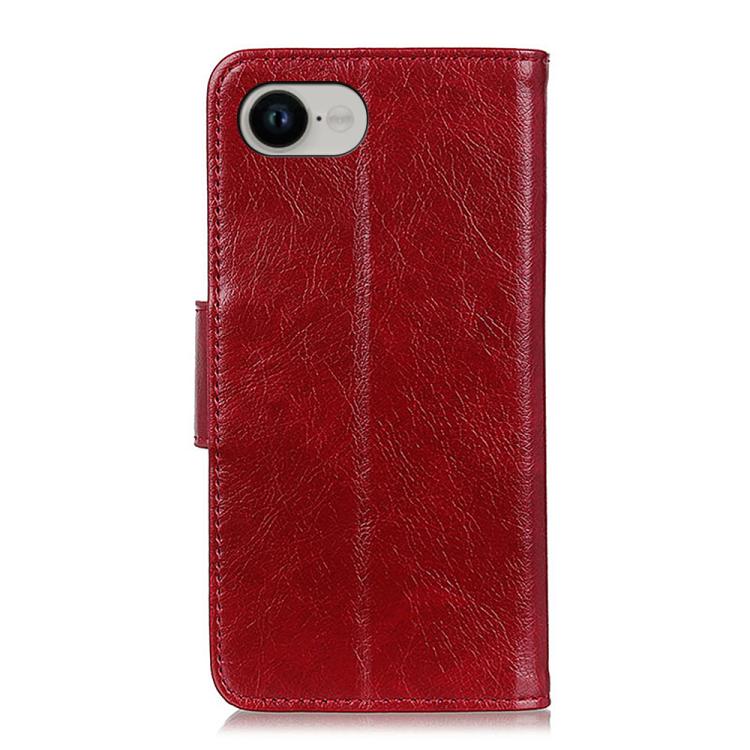 For iPhone 16e Nappa Texture Leather Case(Red)