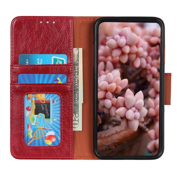 For iPhone 16e Nappa Texture Leather Case(Red)