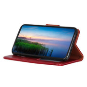 For iPhone 16e Nappa Texture Leather Case(Red)