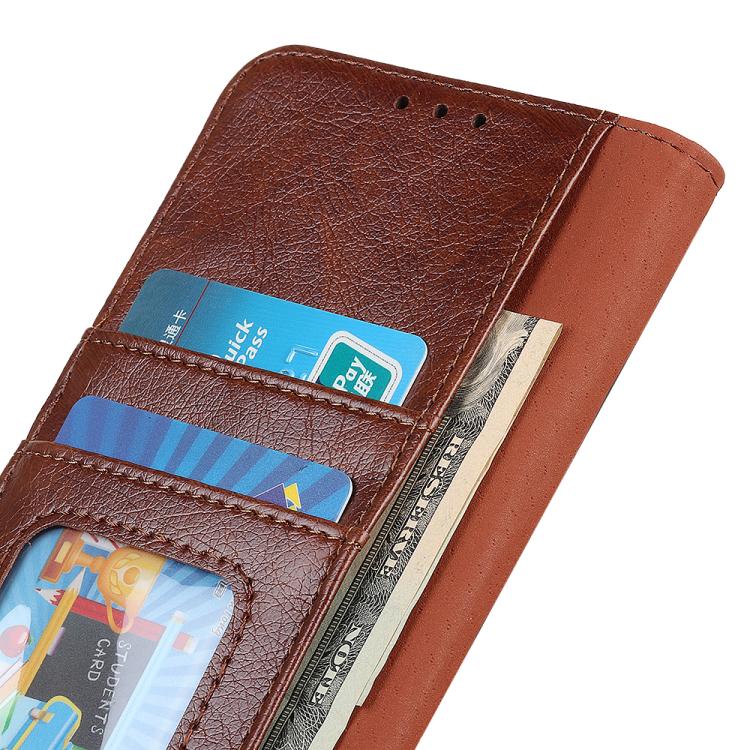 For iPhone 16e Nappa Texture Leather Case(Brown)